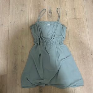 sunday best mini green flowy dress